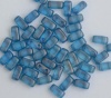 Brick Blue Halo Azurite 00030-29266 Czech Mates Beads x 50